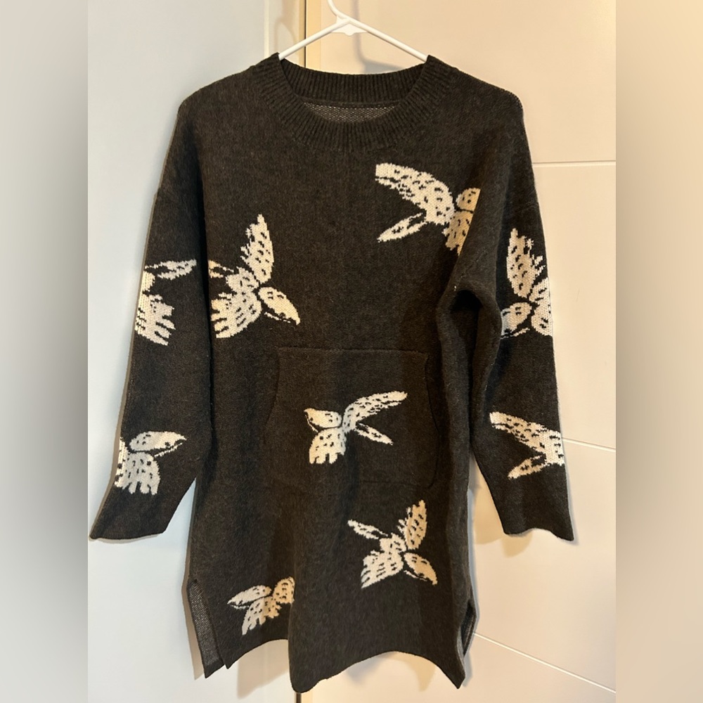 No brand sweater dress with front pocket
